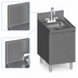 Thumbnail image #4 for CHOICE 18-Inch Stainless Steel Underbar Hand & Dump Sink Cabinet with Open Front, Dry Waste Chute, and Gooseneck Faucet