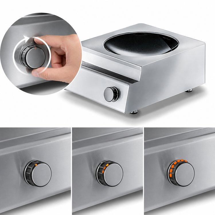 Product image #4 for Garland INSTINCT Countertop Induction Wok Cooktop with 11.8-Inch Ceran Glass Bowl Top, 3500 Watts