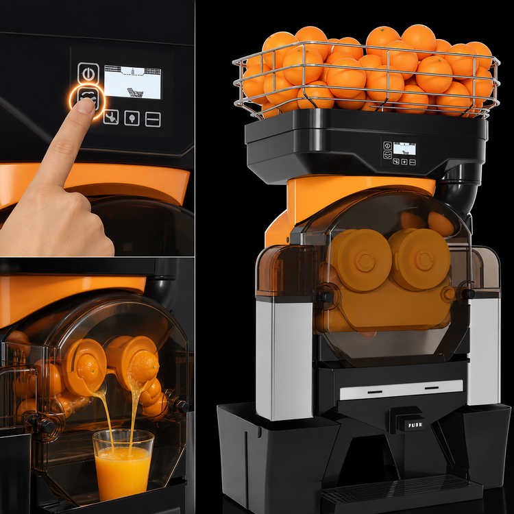 Product image #4 for Zumoval Trento FastTop Commercial Countertop Citrus Juicer with Automatic Feed and Self-Cleaning System