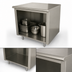 Thumbnail image #4 for Advance Tabco 36-Inch x 30-Inch Open Front Cabinet Base Work Table with 14 Gauge 304 Stainless Steel Top