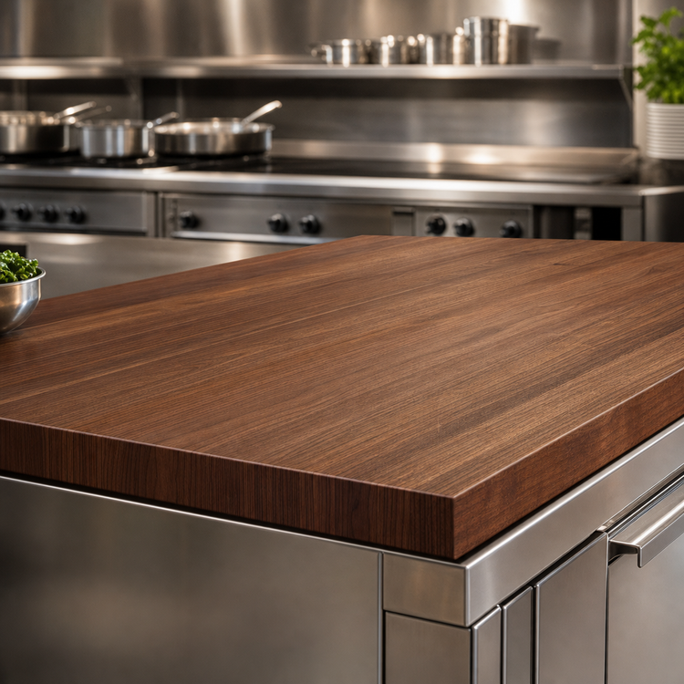 Product image #4 for Boos Block American Black Walnut Edge-Grain Kitchen Countertop, 48" W x 32" D x 1-1/2" Thick