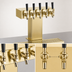 Thumbnail image #4 for Perlick Extra High 5-Faucet Glycol-Cooled Tee Draft Beer Tower, Countertop, Tarnish-Free Brass