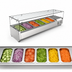 Thumbnail image #4 for KoolMore 59-Inch Refrigerated Countertop Prep Table with 6 1/3-Pan Capacity and Double Tempered Glass Guard