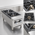 Thumbnail image #4 for Comstock-Castle 2 Burner Gas Countertop Hotplate, 12 Inch Wide, Stainless Steel, With Legs