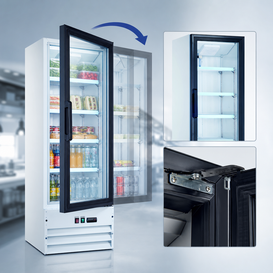 Self-Closing Hinged Glass Door