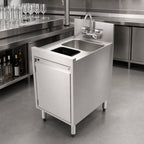 Thumbnail image #5 for Perlick Corporation Top Shelf TSF18DS-TR 18-Inch Underbar Hand & Dump Sink Cabinet with Waste Chute, 1 Compartment, Stainless Steel
