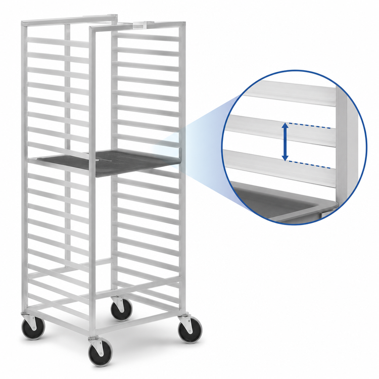 Product image #4 for Channel Manufacturing Aluminum Mobile Donut Screen Rack for 23 x 33 Screens, 15-Screen Capacity, 64-Inch High
