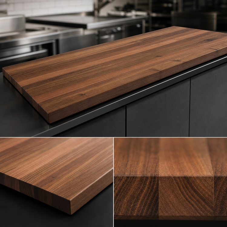 Product image #4 for Boos Block American Black Walnut Kitchen Countertop, 120 x 25 x 1-1/2 Inch, Varnique Finish