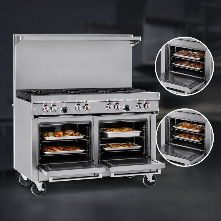 Product image #4 for Southbend S-Series 48-Inch Commercial Gas Range with 1/2-Inch Griddle and Two Space Saver Ovens