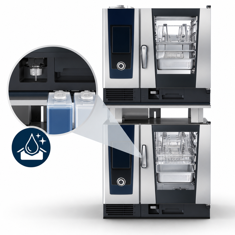 Product image #4 for RATIONAL iCombi Pro Double Stack 6-Half Size Natural Gas Combi Ovens with AutoDose