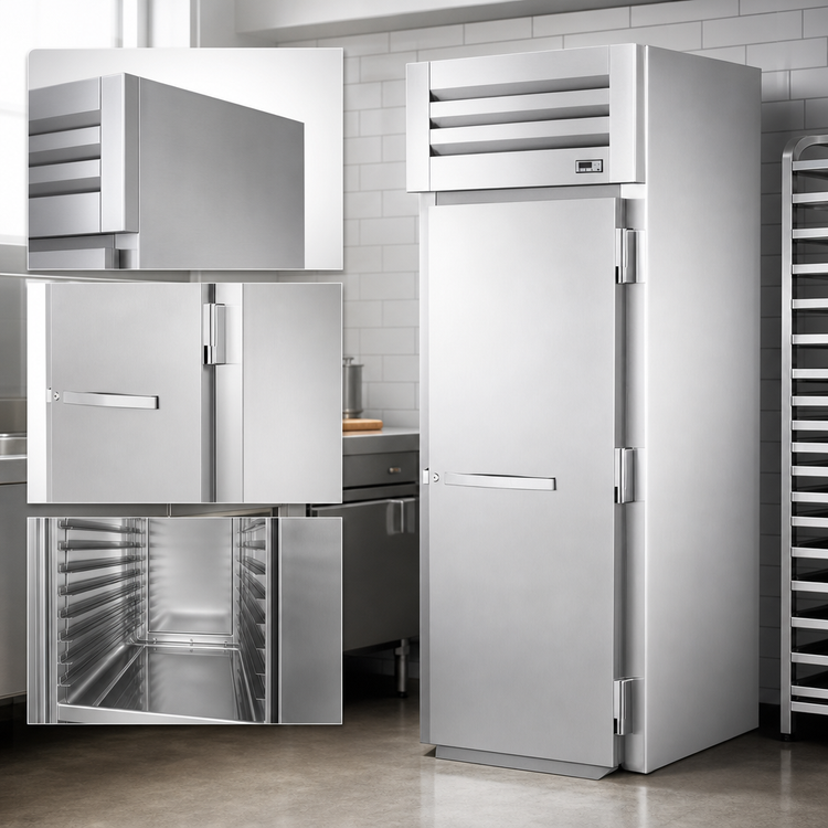Product image #4 for True Spec Series One-Section Roll-In Solid Swing Door Refrigerator, Stainless Steel