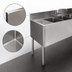 Thumbnail image #4 for Choice Three Compartment Underbar Sink Unit, 36-Inch W x 19-Inch D, Stainless Steel