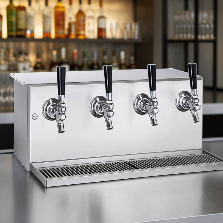 Product image #4 for Perlick 4060A5B Century System Space Saver 5-Faucet Glycol-Cooled Underbar Draft Beer Dispenser Head