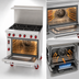 Thumbnail image #4 for American Range 36-Inch Green Flame Commercial Gas Range with 6 Open Burners and Convection Oven