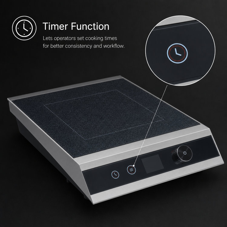 Product image #4 for Hatco Rapide Cuisine Countertop Single Burner Induction Cooktop with TFT Digital Controls