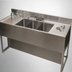 Thumbnail image #5 for BK Resources 84-Inch Three-Compartment Stainless Steel Underbar Sink with Dual Drainboards and Faucet