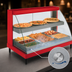 Thumbnail image #4 for Hatco Glo-Ray Designer Humidified Curved Glass Heated Display Case, 1-Pan Dual Shelf, Countertop