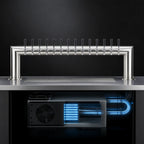 Thumbnail image #4 for Micro Matic USA PT4A-14PSSKR Pass-Thru Countertop Glycol-Cooled Draft Beer Tower, 14-Faucet, Dual-Column Polished Stainless Steel