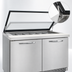 Thumbnail image #4 for Continental Refrigerator SW48N18M-HGL-FB Mighty Top 48-Inch 2-Section Sandwich Prep Refrigerator with Hinged Glass Lid