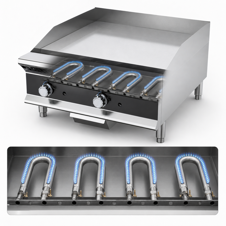Product image #4 for Vollrath Medium-Duty 48-Inch Countertop Flat Top Gas Griddle, Manual Controls, Natural Gas-Ready