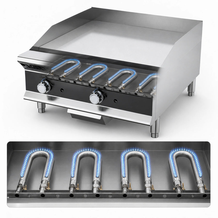 Four U-Shaped Burners