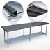 Thumbnail image #4 for BK Resources CVT-8424 84-Inch x 24-Inch Flat Top 16-Gauge Stainless Steel Work Table with Adjustable Undershelf