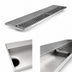 Thumbnail image #4 for Glastender 18-Inch Left-Drain Stainless Steel Underbar Drink Rail with Removable Perforated Insert