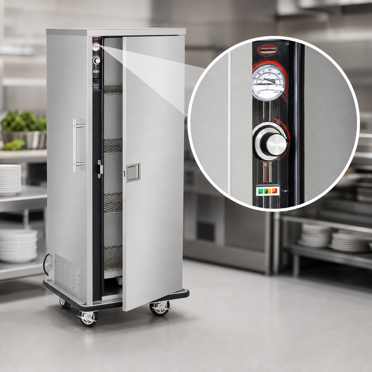 Product image #5 for FWE P-Series Mobile Electric Single-Door Banquet Holding Cabinet for 64-80 Covered Plates
