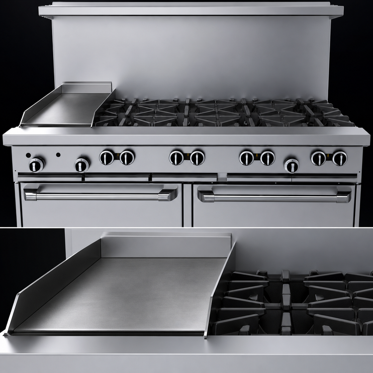 Product image #4 for Garland G Starfire Pro 60-Inch Gas Restaurant Range with 8 Open Burners, 12-Inch Griddle and 2 Standard Ovens