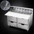 Thumbnail image #5 for Beverage-Air SPED48HC-12C-4 Two-Section 48-Inch Sandwich Prep Table with 4 Drawers and 17-Inch Cutting Board