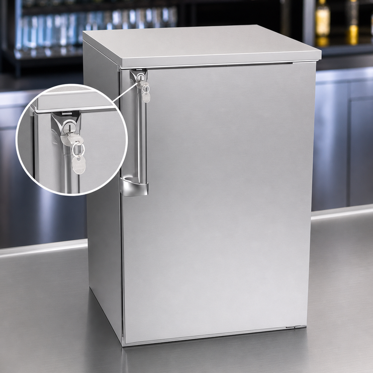 Product image #4 for Krowne One-Section Back Bar Dry Storage Cabinet, 24 x 24 Inches, Non-Refrigerated, Locking Solid Door