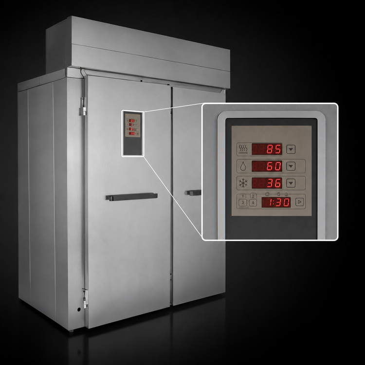 Product image #4 for Baxter RPW2S-40.5D Double-Wide Roll-In Retarder/Proofer Cabinet, 40.5-Inch Deep, Open Floor