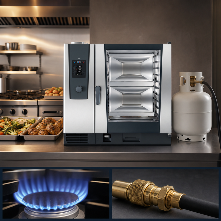 Product image #4 for RATIONAL iCombi Classic 10-Full Size Liquid Propane Countertop Combi Oven, 208/240V, 1-Phase