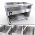 Thumbnail image #4 for Thurmaduke TWHF-46SS 46-Inch Mobile Ganged Waterless Well Food Warmer with 3 Wells