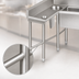 Thumbnail image #4 for Advance Tabco Stainless Steel Leg Assembly for Dishtables with Welded Cross Brace