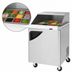 Thumbnail image #4 for Turbo Air Super Deluxe One-Section Refrigerated Sandwich/Salad Mega Top Prep Table with Slide-Back Lid, 12-Pan Capacity, 27-1/2 Inch Wide