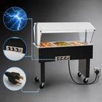 Thumbnail image #4 for Eagle Group Service Mate BPDHT2-240 Portable Buffet Hot Food Table, 33-Inch, 2-Well, 240V Electric, Stainless Steel Top