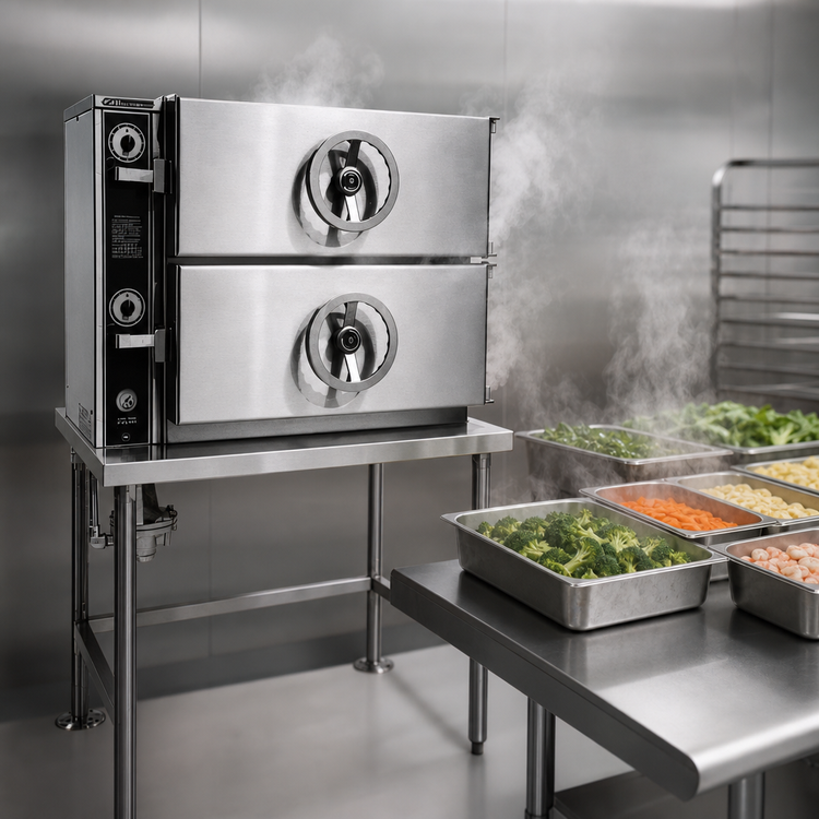 Product image #4 for Crown DCL-2 Direct Steam Two Compartment Pressure Steamer