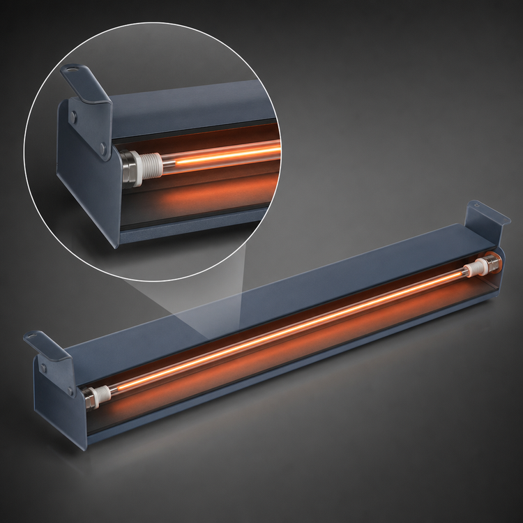Product image #4 for Hatco Glo-Ray Narrow 60-Inch Single Unlighted Infrared Strip Heater, 1400 Watts