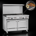 Thumbnail image #4 for Southbend S-Series 48-Inch Gas Restaurant Range with 4 Open Burners, 24-Inch Griddle, Convection Oven, and Cabinet Base
