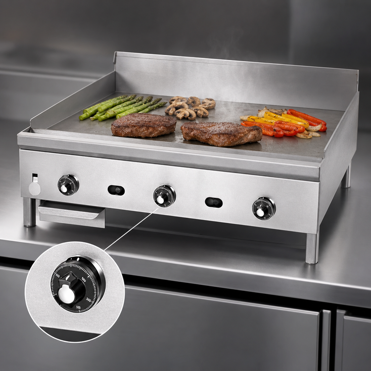 Product image #4 for Jade Range Supreme JGT-2424 24 Inch Countertop Gas Griddle with 1" Steel Plate
