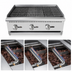 Thumbnail image #5 for CookRite ATCB-36 36-Inch Countertop Natural Gas Charbroiler with 3 Burners and Lava Briquettes