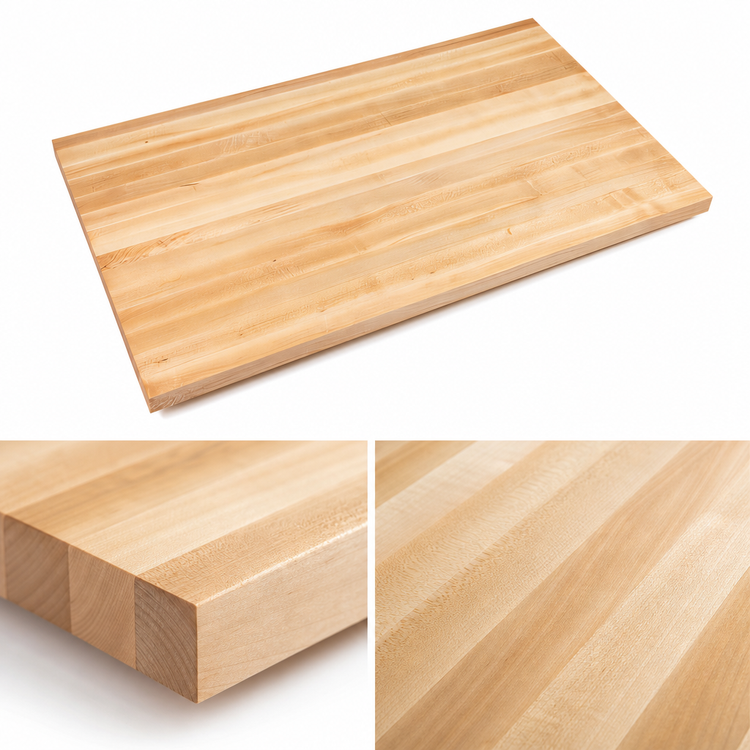 Product image #4 for John Boos Boos Block Kitchen Countertop, 72 x 38 Inches, 1-1/2 Inch Thick, Edge Grain Northern Hard Rock Maple, Varnique Finish