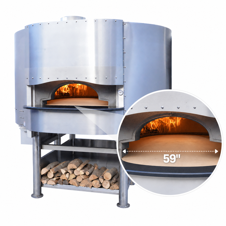 Product image #4 for Morello Forni FW150 Wood-Fired Round Pizza Oven with 59-Inch Cooking Diameter