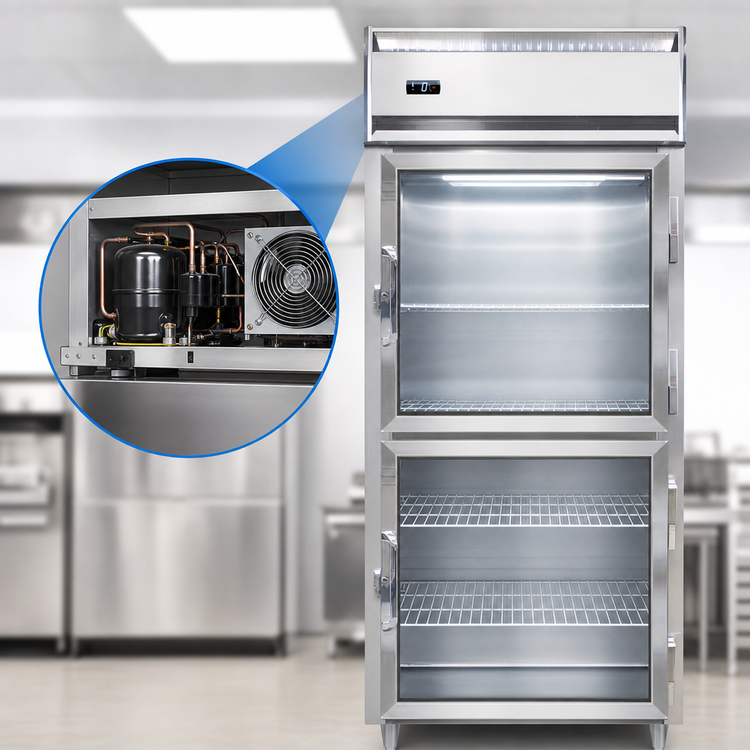Product image #4 for Continental Refrigerator Designer Line D1FXNGDHD One-Section Extra-Wide Reach-In Glass Door Freezer