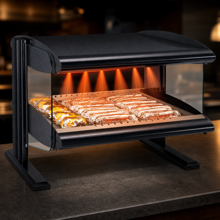 Product image #4 for Hatco HXMH-48 Horizontal Heated Merchandiser with LED Lighting, 48-Inch Countertop Hot Food Warmer