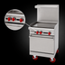 Thumbnail image #4 for American Range 24-Inch Gas Restaurant Range with 24-Inch Griddle, 1-Inch Plate, and Storage Base
