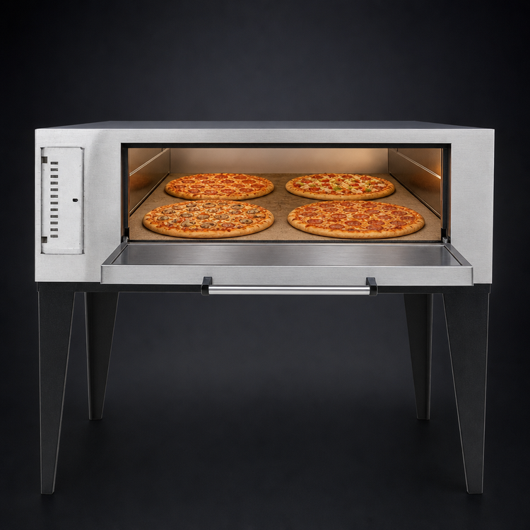 Product image #4 for Marsal SD-448 Single Deck Gas Pizza Oven, 4-Pie Capacity, 36 x 48-Inch Chamber