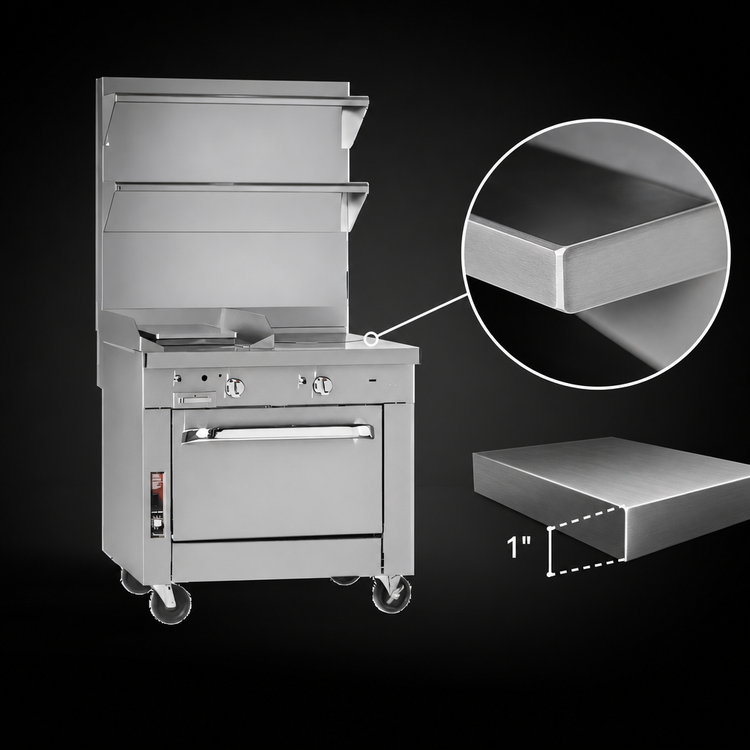 Product image #4 for Southbend Platinum 32-Inch Heavy Duty Gas Range with 16-Inch Hot Top and 16-Inch Griddle, Cabinet Base
