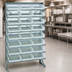 Thumbnail image #4 for Quantum Sloped Single-Sided Steel Pick Rack with 8 Shelves and 24 Clear Bins